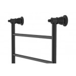 Lillian Heated Towel Rail, 600 x 458mm, Matte Black 4 Bars